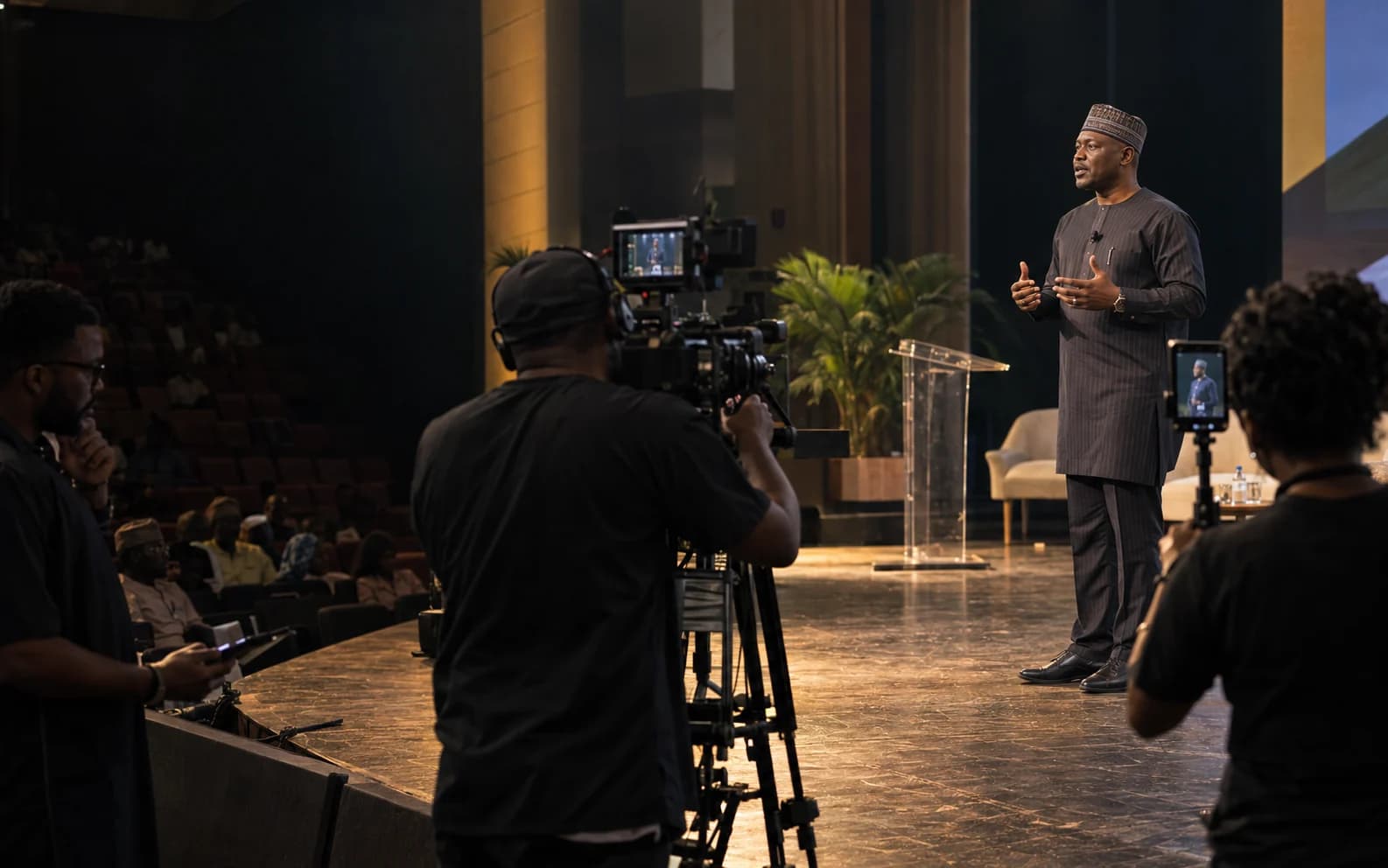 Cinematic reconstruction of a minister's content production campaign